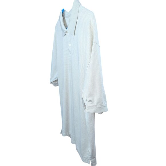 Izod Polo Shirt Men's XL Cream Biege Short Sleeve Casual Button Up Collar - Picture 2 of 7